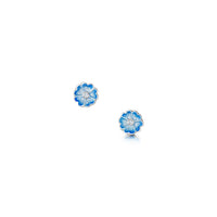 Primula Scotica Petite CZ Stud Earrings in Forget-Me-Not Blue