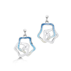 Tidal Islands Cubic Zirconia Drop Earrings with Cubic Zirconia by Sheila Fleet Jewellery