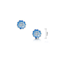 Primula Scotica Cubic Zirconia Stud Earrings in Forget-Me-Not Blue