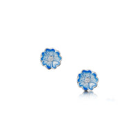 Primula Scotica Cubic Zirconia Stud Earrings in Forget-Me-Not Blue by Sheila Fleet Jewellery