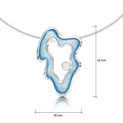 Rock Pool Enamel Dress Necklace with Moonstone by Sheila Fleet Jewellery