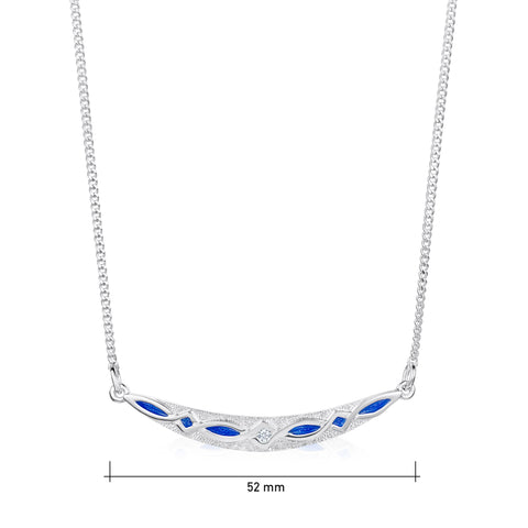 Sweetheart CZ Pendant Necklace in Electric Enamel by Sheila Fleet Jewellery