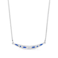 Sweetheart CZ Pendant Necklace in Electric Enamel by Sheila Fleet Jewellery
