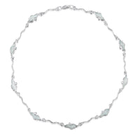 River Ripples Cubic Zirconia Full Necklace in Frost Enamel by Sheila Fleet Jewellery