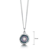Lunar Pearl Small Pendant Necklace in Champagne Enamel