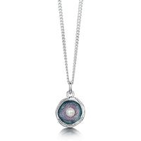 Lunar Pearl Small Pendant Necklace in Mill Sands Enamel