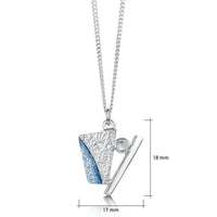 Standing Stones Enamel Pendant in Sterling Silver with Moonstone by Sheila Fleet Jewellery