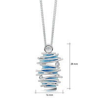 Moonlight Enamel Pendant Necklace with Moonstone & CZ by Sheila Fleet Jewellery