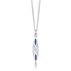 Sweetheart CZ Pendant in Electric Enamel by Sheila Fleet Jewellery