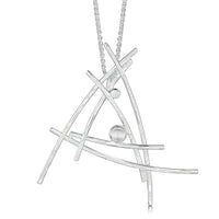 Morning Dew Enamel Dress Pendant with Moonstone & CZ