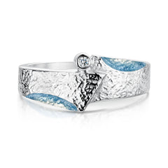 Standing Stones Cubic Zirconia Enamel Ring by Sheila Fleet Jewellery