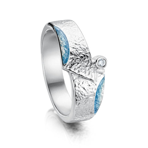 Standing Stones Cubic Zirconia Enamel Ring by Sheila Fleet Jewellery