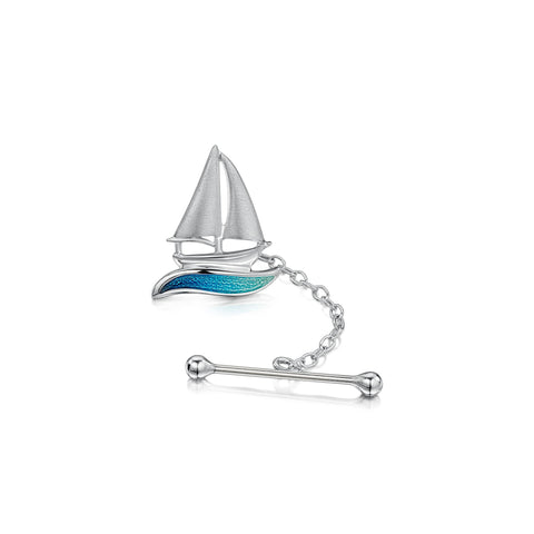 Orkney Yole Tie Tack in Tempest Enamel by Sheila Fleet Jewellery