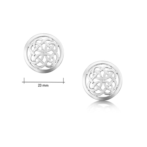 Maid of the Loch Dress Stud Earrings in Sterling Silver by Sheila Fleet Jewellery