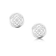 Maid of the Loch Dress Stud Earrings in Sterling Silver by Sheila Fleet Jewellery