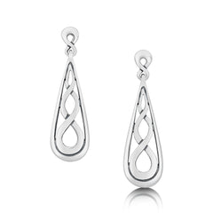 Celtic Teardrop Earrings in Sterling Silver by Sheila Fleet Jewellery