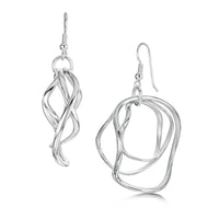 Tidal 3-part Hoop Earrings in Sterling Silver by Sheila Fleet Jewellery