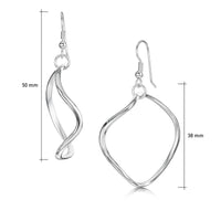 Tidal Large Single Hoop Earrings in Sterling Silver by Sheila Fleet Jewellery