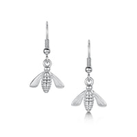 Honeybee Small Drop Earrings in Sterling Silver by Sheila Fleet Jewellery