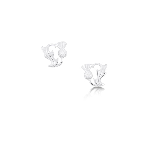 Thistle Stud Earrings in Sterling Silver by Sheila Fleet Jewellery