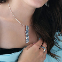 Flagstone Occasions Necklace in Slate Enamel by Sheila Fleet Jewellery