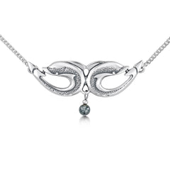 Dolphin Curves Necklace with Hematite