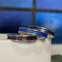 Halo Sterling Silver Ring in Purple Enamel by Sheila Fleet Jewellery