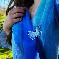 Holly Blue Butterfly Enamel Brooch by Sheila Fleet Jewellery
