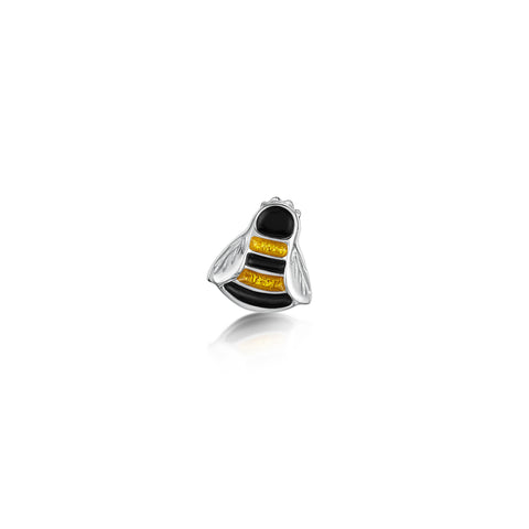 Bumblebee Small Lapel Pin in Sterling Silver by Sheila Fleet Jewellery.