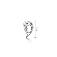 Dolphin Curve Lapel Pin in Sterling Silver