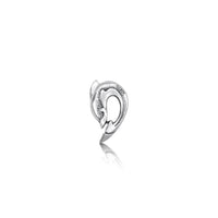 Dolphin Curve Lapel Pin in Sterling Silver