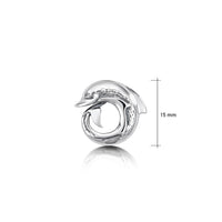Dolphin Curl Lapel Pin in Sterling Silver