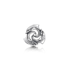 Dolphin Trio Lapel Pin in Sterling Silver
