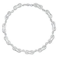 Reef Knot 11-link Necklace in Sterling Silver by Sheila Fleet Jewellery