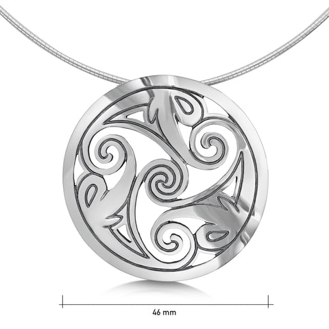 Birsay Disc Occasion Necklace in Sterling Silver
