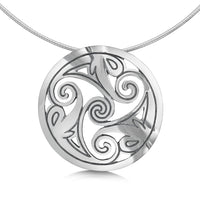 Birsay Disc Dress Necklace in Sterling Silver by Sheila Fleet Jewellery