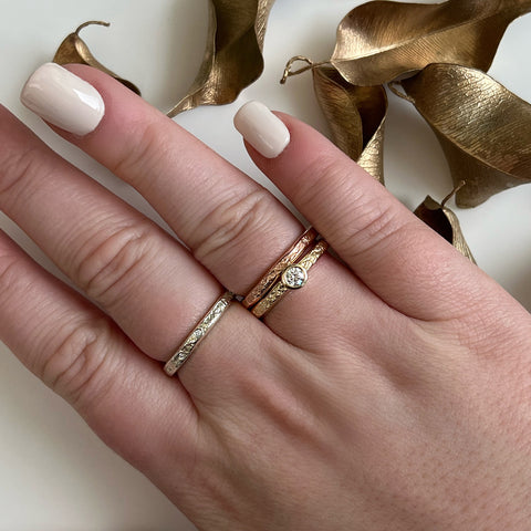 Matrix 3mm Band in 9ct Rose Gold by Sheila Fleet Jewellery