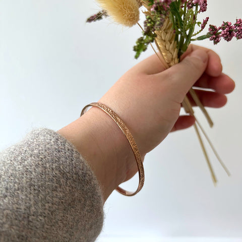 Matrix Bangle in 9ct Rose Gold by Sheila Fleet Jewellery
