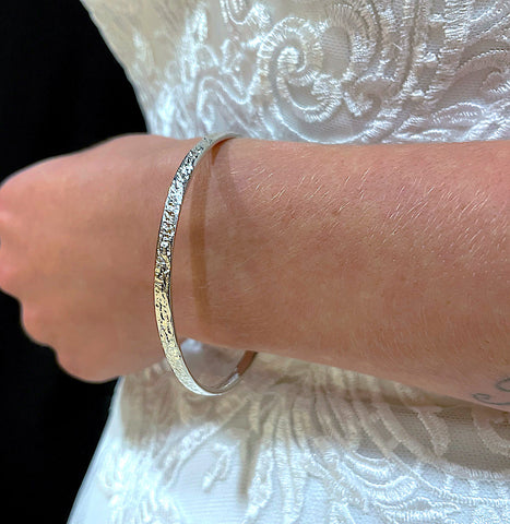 Matrix Bangle in Sterling Silver by Sheila Fleet Jewellery