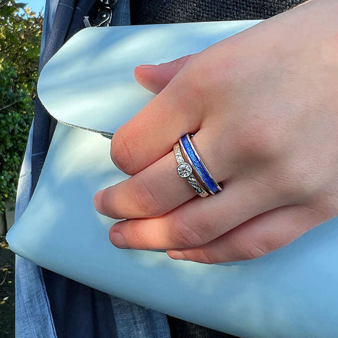 Matrix Cubic Zirconia Ring in Sterling Silver by Sheila Fleet Jewellery