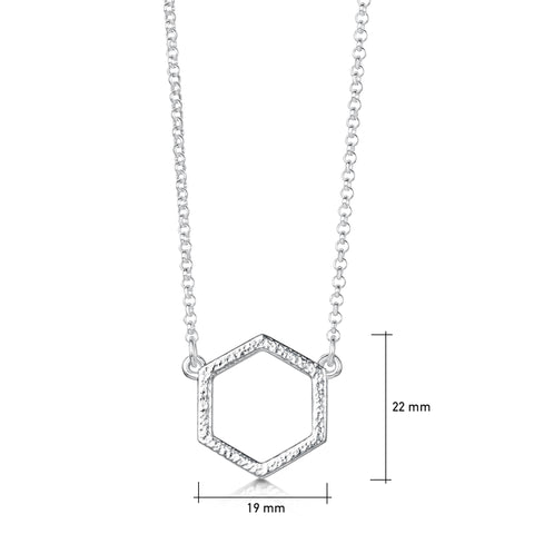 Honeycomb Small Necklace in Sterling Silver by Sheila Fleet Jewellery
