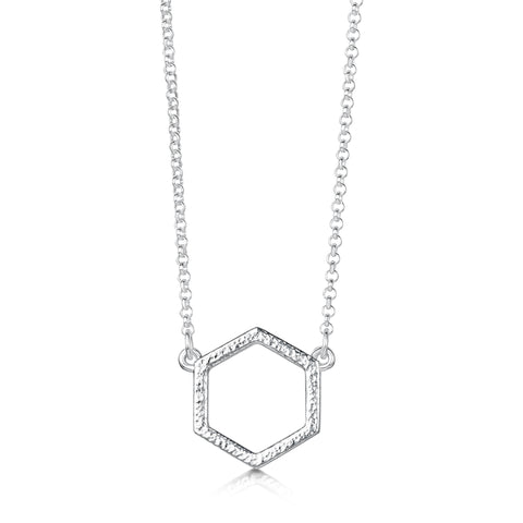 Honeycomb Small Necklace in Sterling Silver by Sheila Fleet Jewellery
