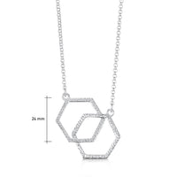 Honeycomb Medium Double Link Necklace in Sterling Silver by Sheila Fleet Jewellery