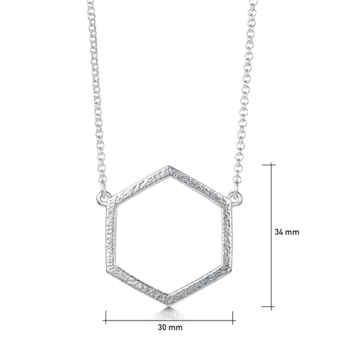 Honeycomb Dress Necklace in Sterling Silver by Sheila Fleet Jewellery