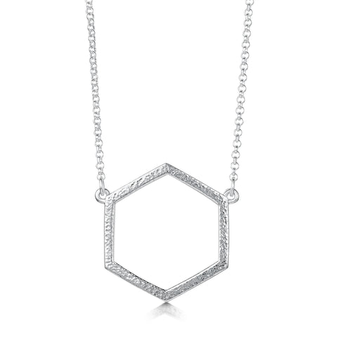 Honeycomb Dress Necklace in Sterling Silver by Sheila Fleet Jewellery