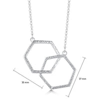 Honeycomb Large Double Link Necklace in Sterling Silver by Sheila Fleet Jewellery