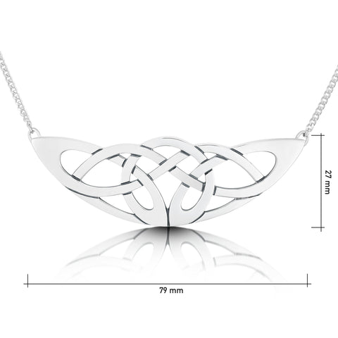 The Lover’s Knot Sterling Silver Occasion Necklace by Sheila Fleet Jewellery