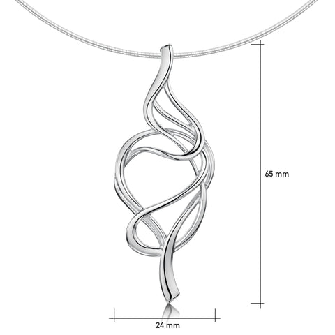 Tidal Occasion Necklace in Sterling Silver by Sheila Fleet Jewellery