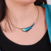 New Wave Occasion Necklace in Peacock Enamel