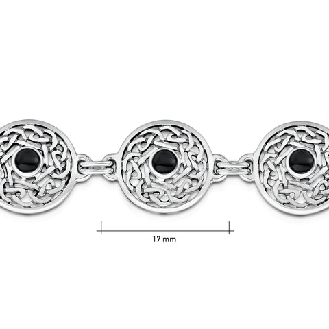 Celtic Onyx 6-link Bracelet in Sterling Silver